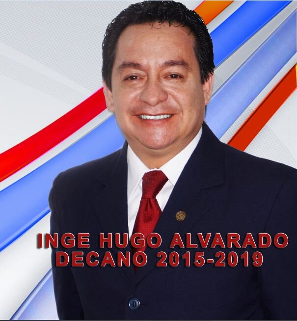 Ingeniero Hugo Alvarado
Decano 2015-2019

facebook: IngeHugo
fanPage: http://t.co/rR6BfZDGp6