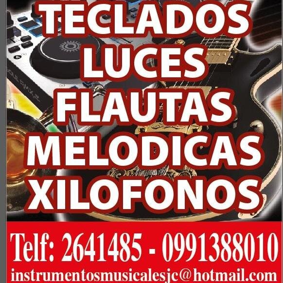 JCMusicales's profile picture. Venta de instrumentos musicales en general, accesorios, alquiler de instrumentos, audio y luces, servicio de clases, reparaciones.  042236085-0991388010