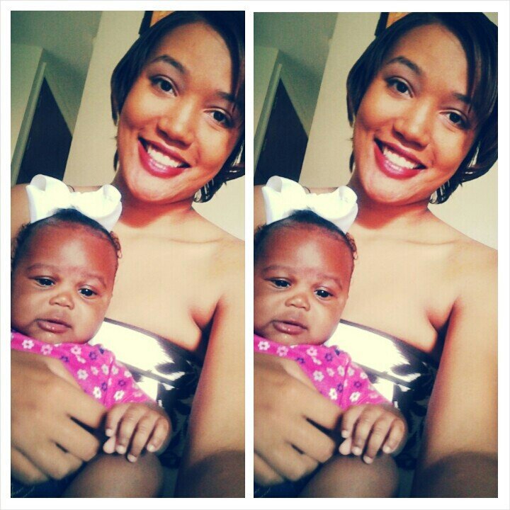 Jst a mommy taken care of her blessing ♡