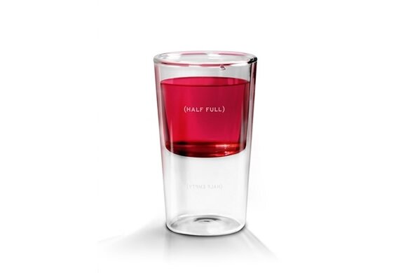 A glass half fool.