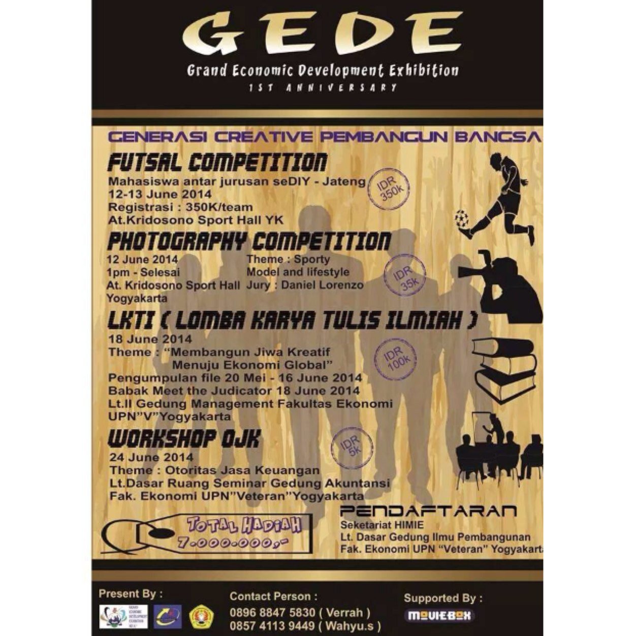 Official Twitter page GEDE 1st partner of @himie_lets_go IDesainGraphic,LKTI,Workshop,Futsal,PhotoGraphy| email: gede.himie@gmail.com |cp: 087710411771(nisrina)