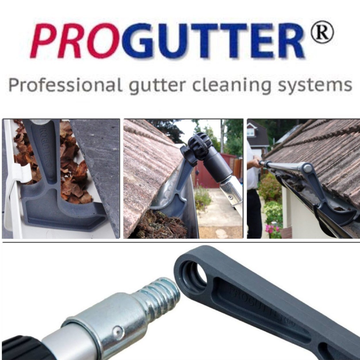 The professional solution to gutter clearance. Cleaning gutters has never been easier!