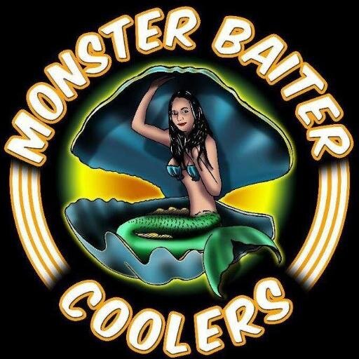 Monster Baiter Coolers are portable livewells on wheels, rod-holders, cutting board, aeration system, solar panel and more making it the Ultimate utility tool.