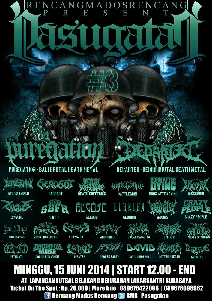 Pasugatan Fest #3 • Minggu, 15 Juni 2014 • Lap.Futsal Belakang Kelurahan Lakarsantri - Surabaya • Htm : Rp.20.000,-