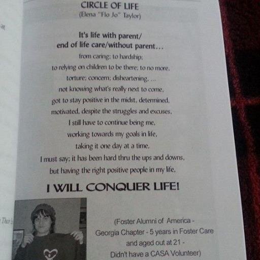 Foster Youth Advocate -Co Author Poet of I Excel Higher published poetry book, Runner and Student. *International Orphanage, Adoption, FC/aged out 21-5yrs