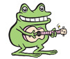 children's musician, banjo playing, singing, bossy frog band