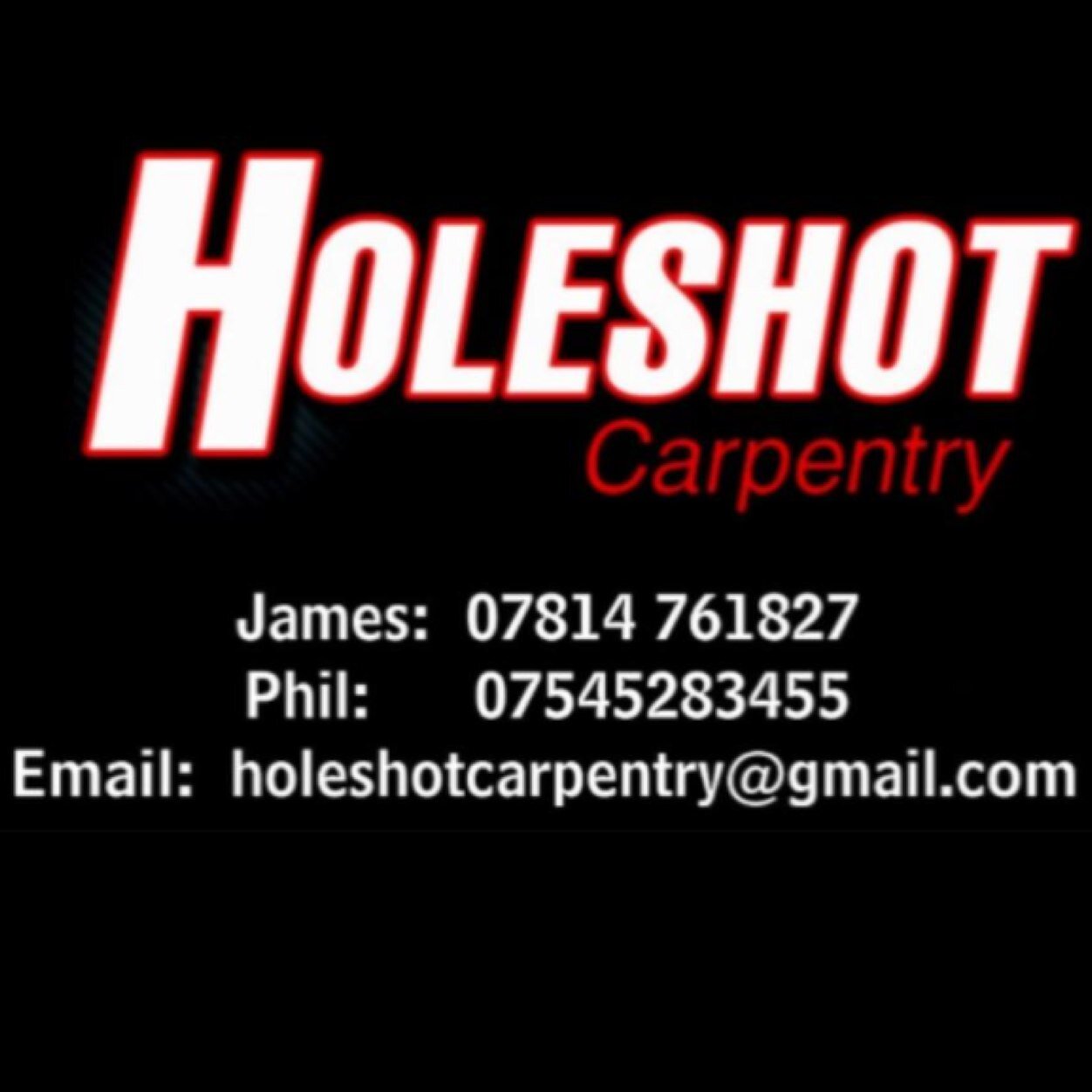 Carpentry and building services
Holeshotcarpenty@gmail.com