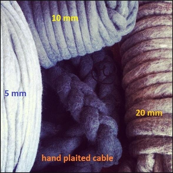 Soft, chunky Hand Felted Yarns and Cables for you to create with!