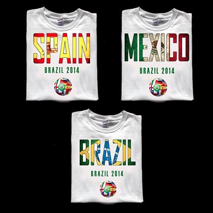 Support YOUR country in the 2014 FIFA World Cup with a #WorldCupTee! 
IG: @WorldCupTee