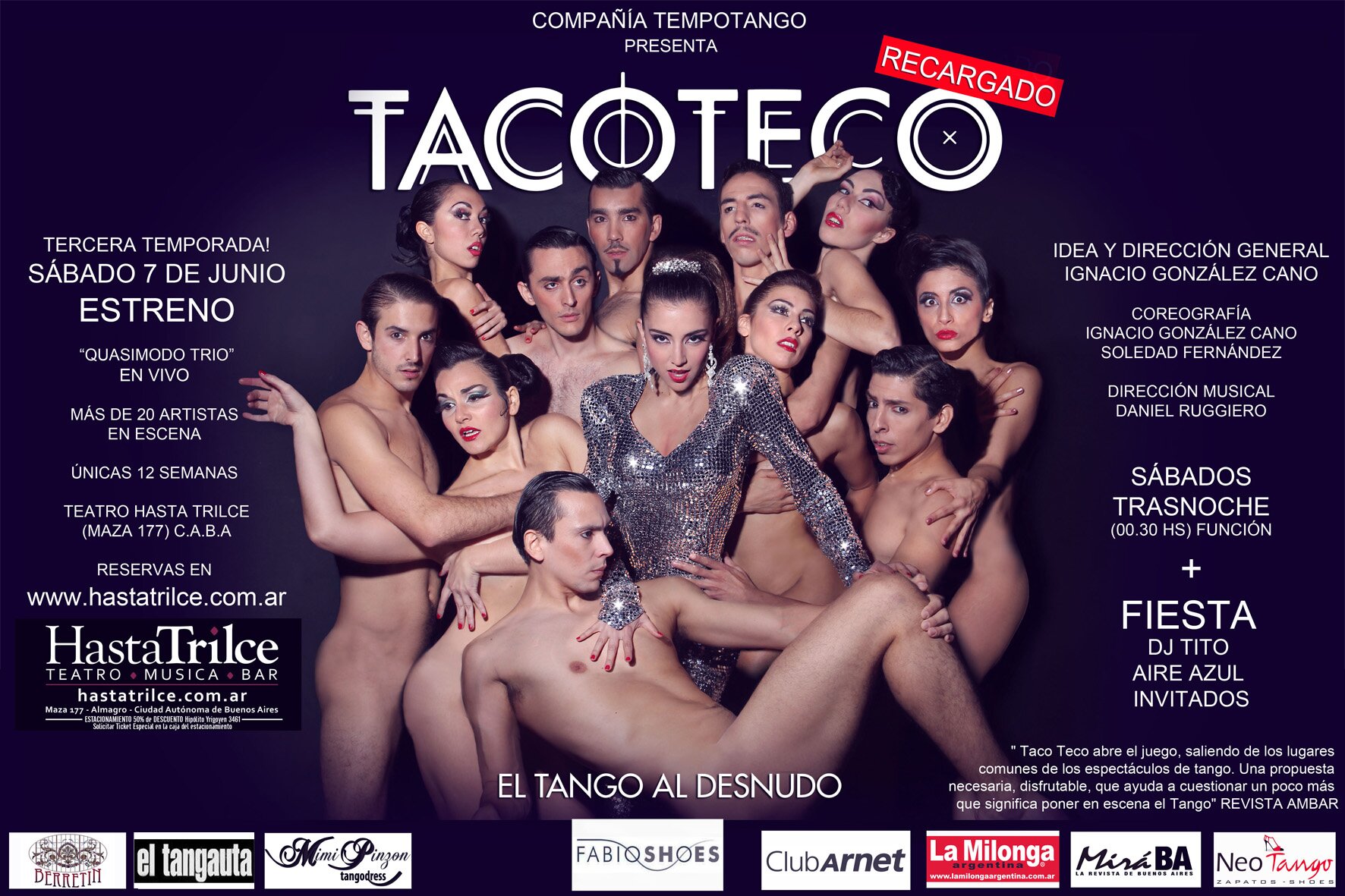 TacotecoTango's profile picture. Vuelve el espectáculo de Tango de la trasnoche. Fiesta, artistas invitados y dj's. Reservas en http://t.co/e6op6wDez1