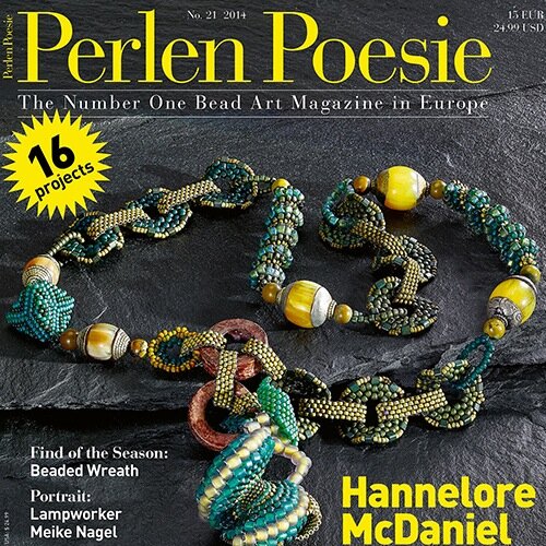 Perlen Poesie is a quarterly beading magazine published in German and English, featuring projects, stories and news from around the beading world.