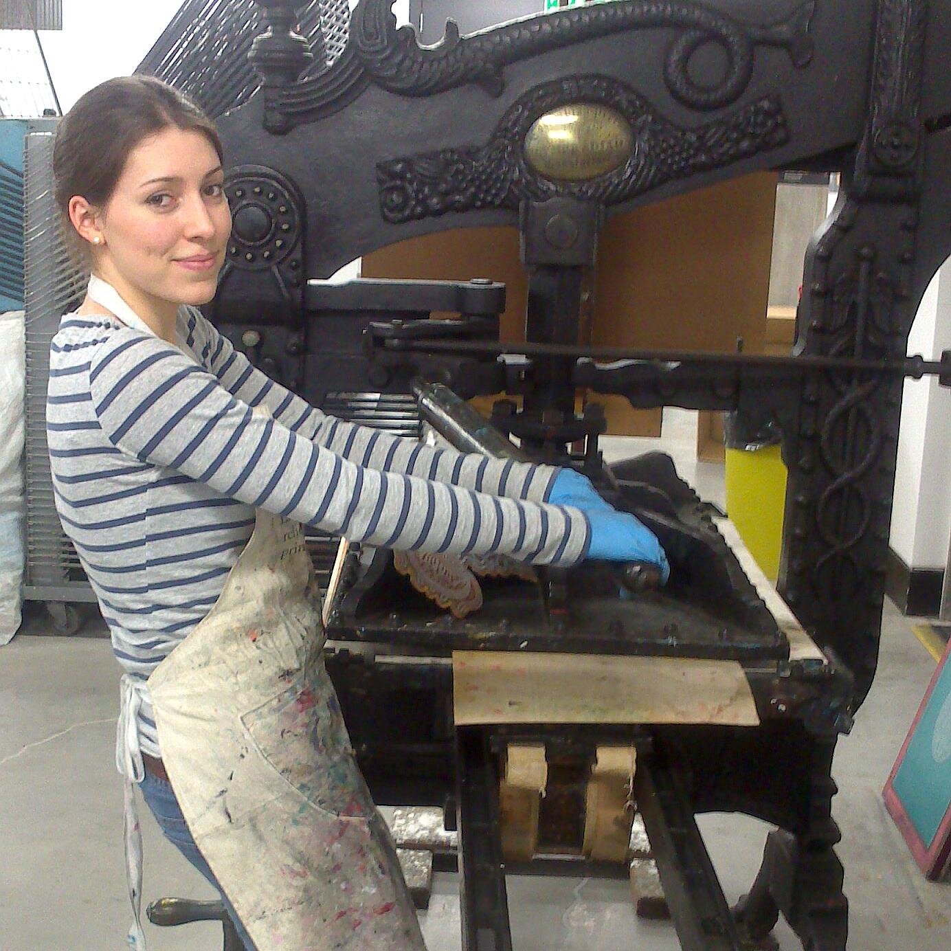 (Claire Florey-Hitchcox) Printmaker artist working with Hand-Carved Woodblock Prints. graduated from Manchester School of Art