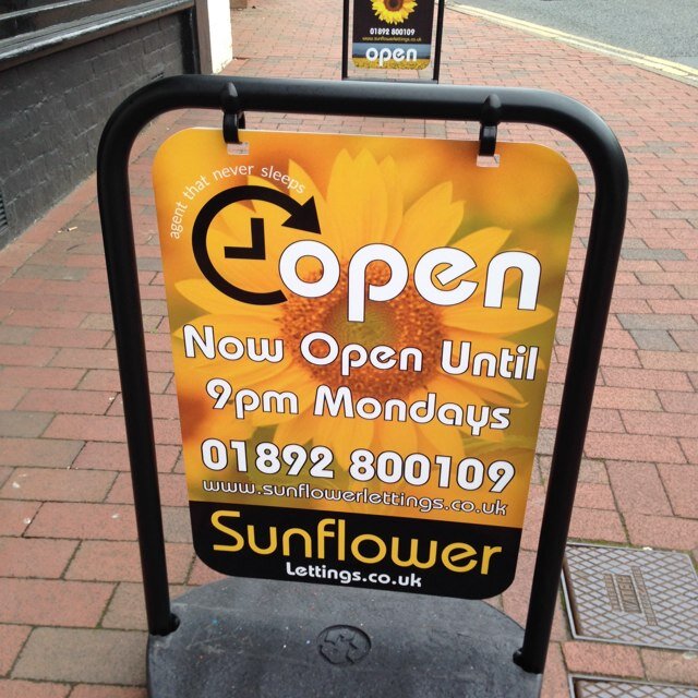 At Sunflower Lettings we offer a fresh and dynamic service, using cutting-edge technology! Now open until 9pm on Mondays. 

Tunbridge Wells