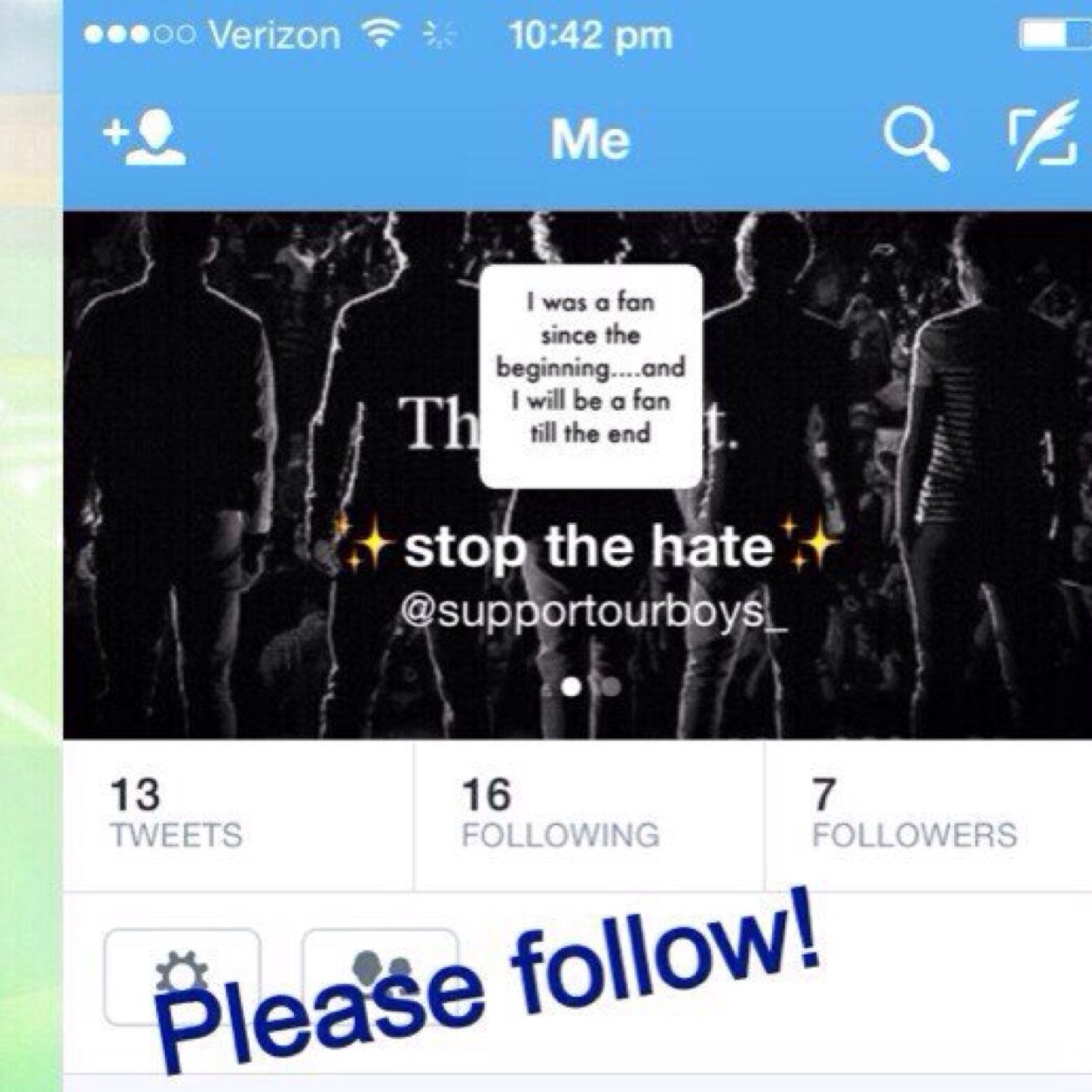 Please go follow @supportourboys_ it would mean alot. We are trying to show the boys we care and to make it safer for the fans