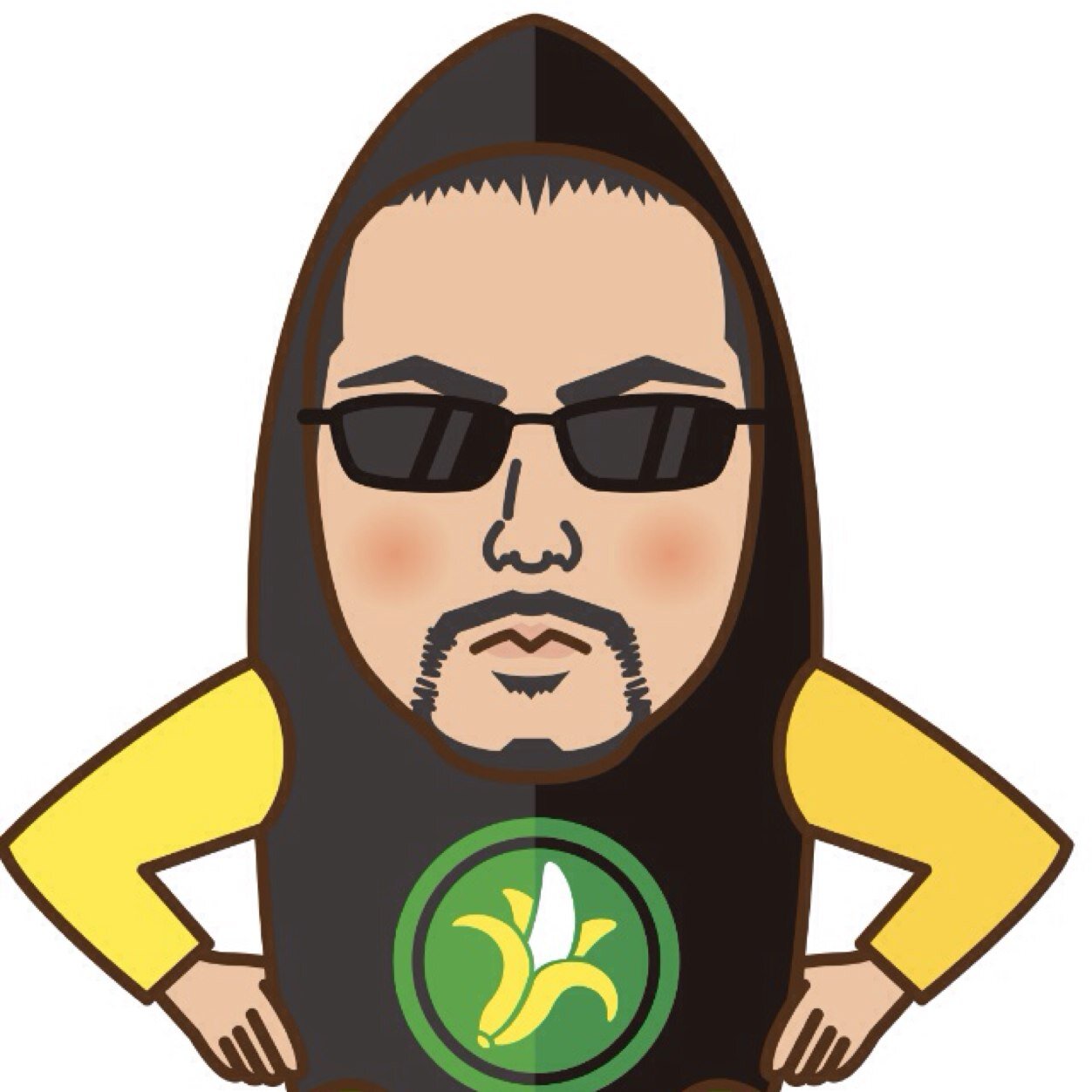bananamanblack's profile picture. オレはバナナマン・ブラック。門司港の治安維持と客人のおもてなしが任務のゆるキャラならぬキレキャラだ。泣く子は何処だぁー？見かけは腐ってるかもしれんけど、心は腐ってナイ。むしろ食べ頃。黒くなったバナナをさばくのが叩き売りの発祥だ。