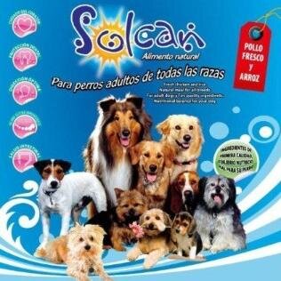 Piensos SolCan. Alimentación Canina Natural con base de pollo y arroz. Queremos dar lo mejor a nuestros perros. Tfno: 952483419 De 8.00 a 14.00 h.