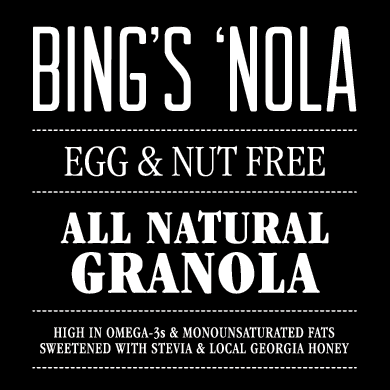 #GeorgiaMade Egg & Nut Free All-Natural Granola. High in Omega-3s, Monounsaturated Fats, Sweetened with Stevia and Local Georgia Honey. #Atlanta