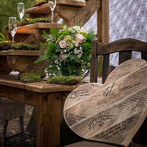 We have tables, benches, display units, settle bench and so much more to make your dream country wedding come true and ever better....we hire them out.