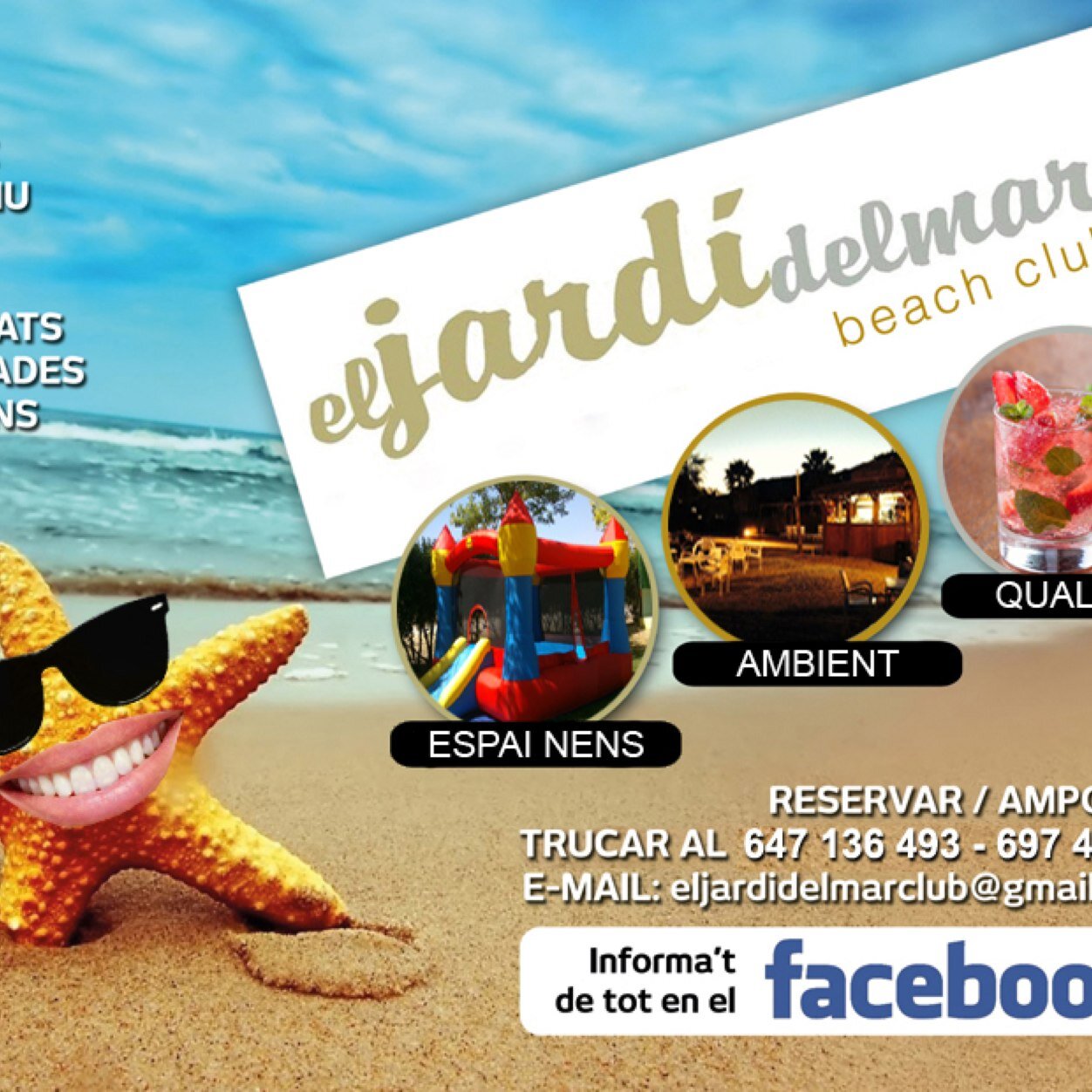 Chiringuito de playa en Gava mar,calle tallinaires 51,
Monta tu fiesta privada,evento o cumpleñaos
Para mas info:647136493 Jorge
Los mejores Mojitos de la playa