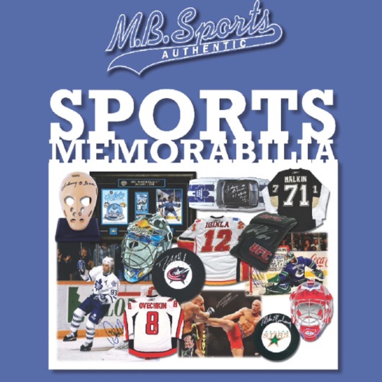 M.B. Sports Authentic autographed sports signed memorabilia.