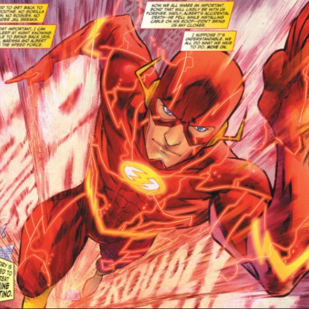 My name is Barry Allen, I am the fastest man alive. And with these new powers I promise to help people; as The Flash. •DC•