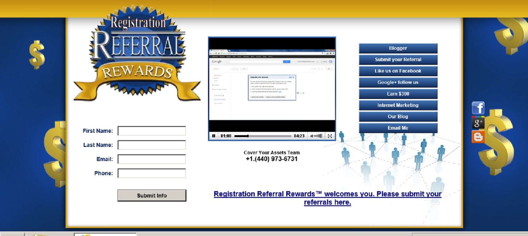 yourassetsteaml's profile picture. Cover Your Assets Team LLC dba Registration Referral Rewards™ | An Ohio Company | Call +1.(740) 964-9905 with your interrogatories. Process servers welcomed. #Z