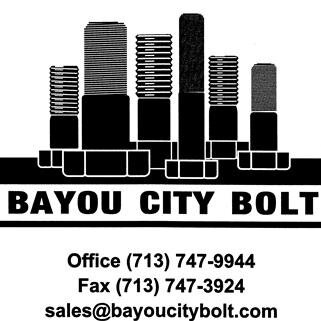Bayou City Bolt & Supply is in the business of providing industrial type fasteners to the various businesses, and consumers in and around the City of Houston.