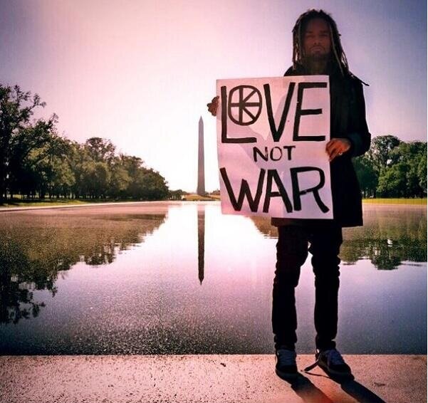 #LOVENOTWAR True peace is not merely the absence of war, but the presence of justice.