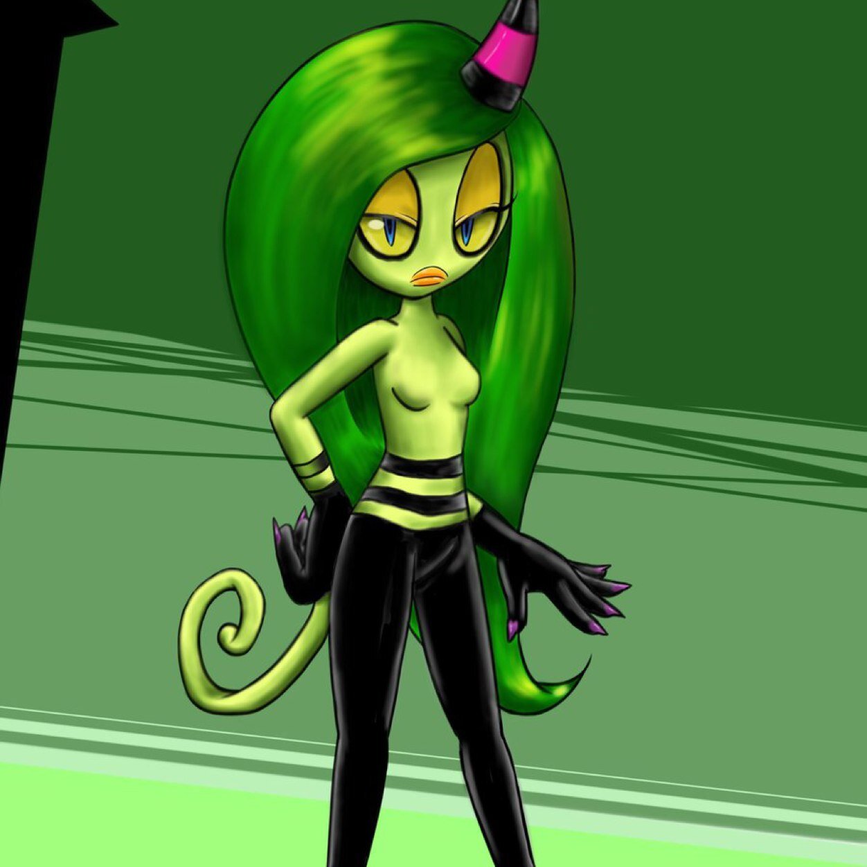 I'm Zeena. DON'T ruin my nail art i just painted them!!! #villain #single