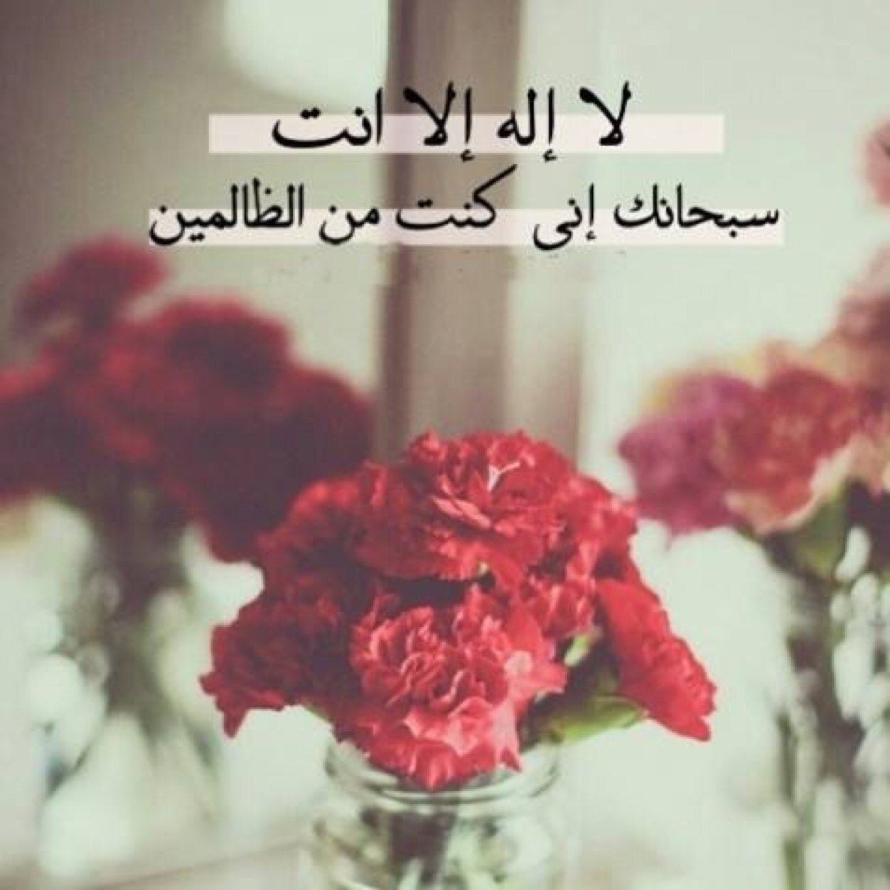 لا اله الا انت سبحانك انى كنت من الظالمين