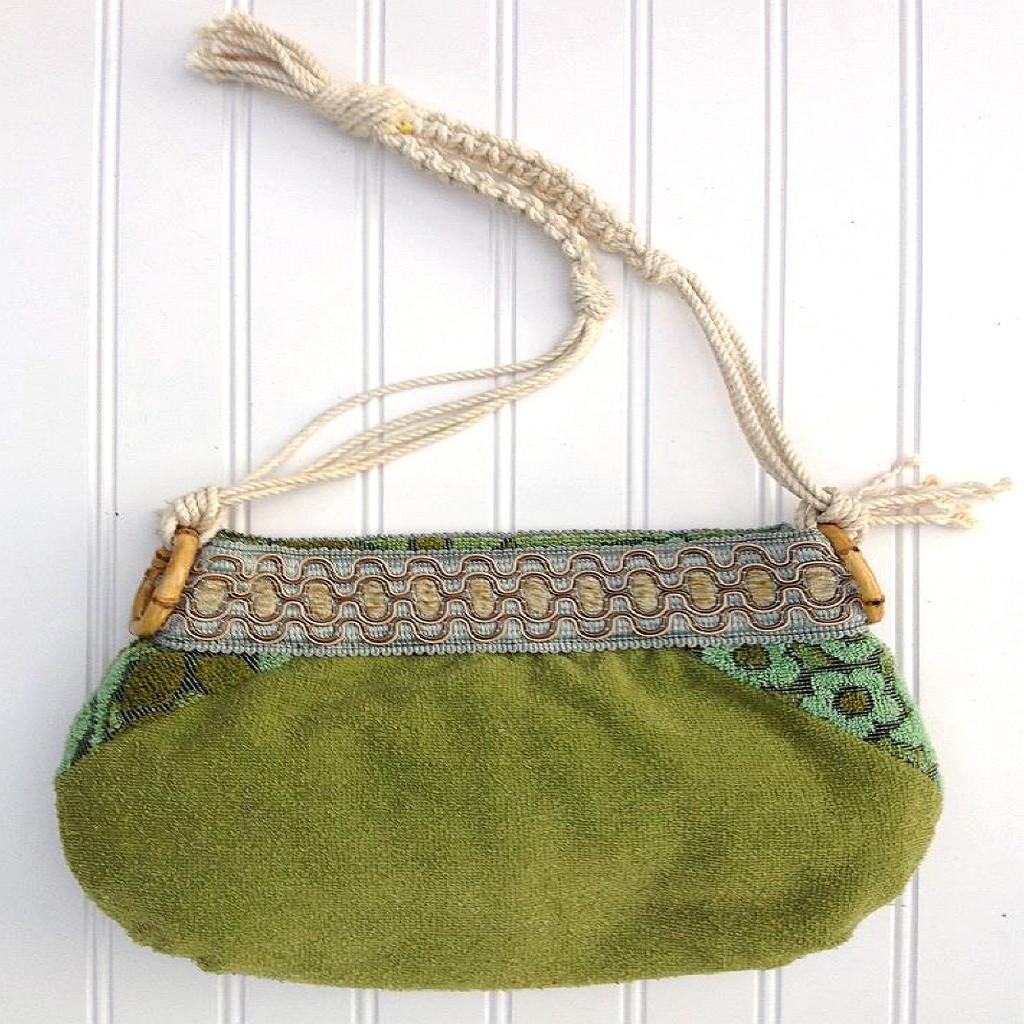 Olive green vintage fashion bag