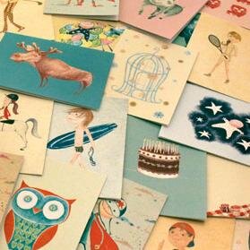ilustraciones y decoraciones simpáticas packs de fiesta - tarjetas de felicitación party packs - greeting cards