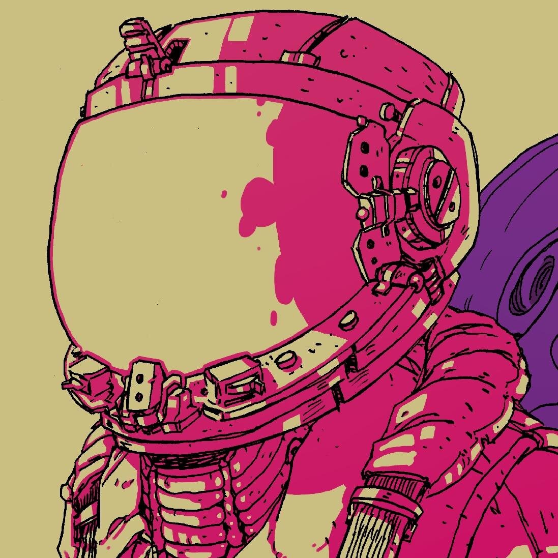 A psychedelic space shooter