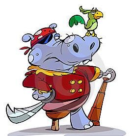 one eyed hippo