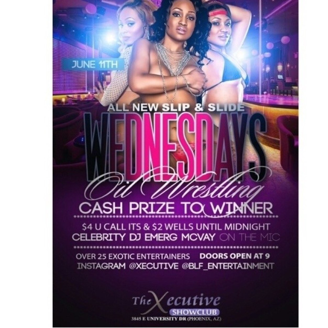 blf_ENT's profile picture. EVERY WED NIGHT @ XECUTIVE SHOWCLUB BLF ENT PRESENTS: SLIP & SLIDE OIL WRESTLING WED! 
OVER 25 EXOTIC DANCERS... 
*RSVP & BOTTLE SERVICE* (404) 919-5529