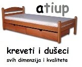 Saloni kreveta i dušeka Atiup
*Voždovac - Braće Jerković 227a, tel 011/2491-400
*Mirijevo - Jovanke Radaković 7a, tel 011/34-33-954