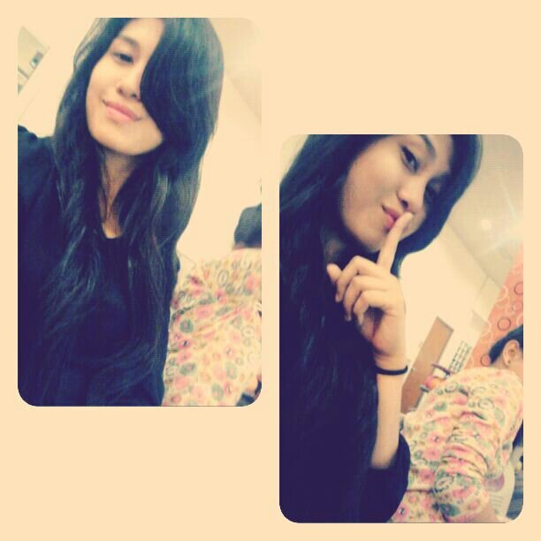 A girl with a sweet smile and cheerful