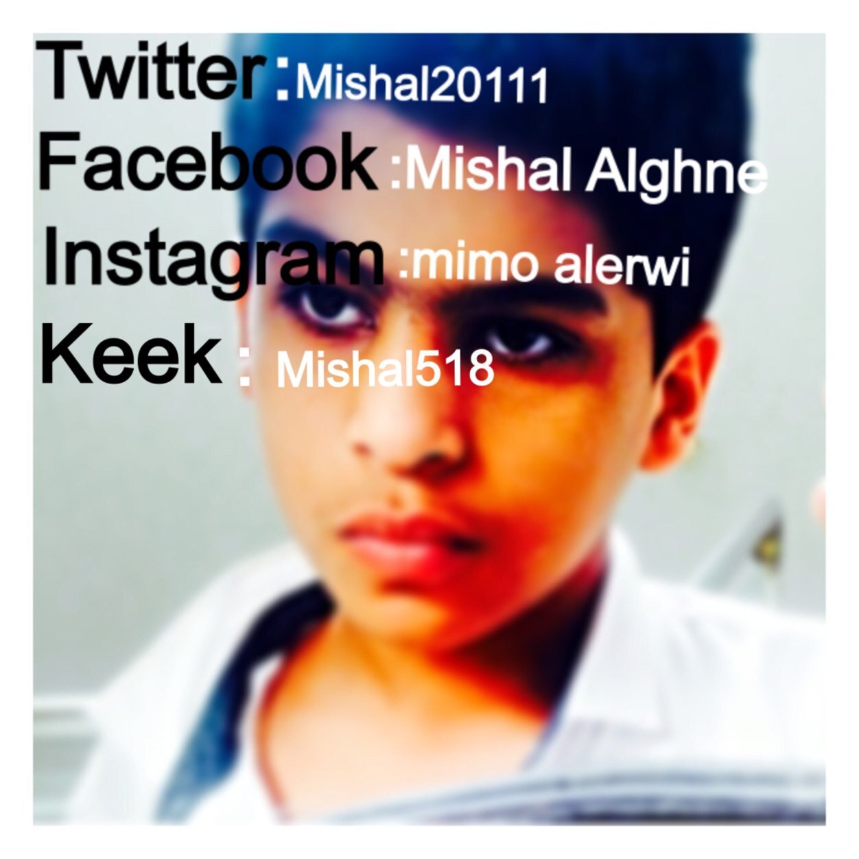 تابعوني عبر الكيك اسم المستخدم mishal518 Follow me across Keek user name mishal518
