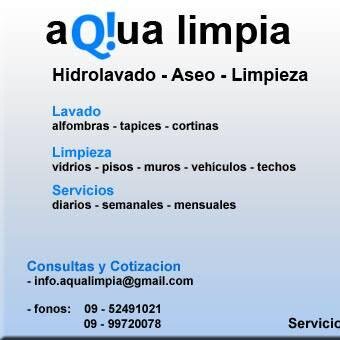 AQUA_Limpia's profile picture. Servicios de Aseo y Limpieza para restoranes, empresas, casas y deptos, oficinas, instituciones.