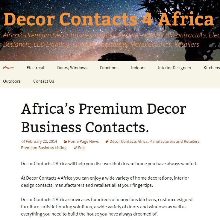 Africa's best Décor Directory. Browse businesses, Register yours. http://t.co/MY3O5LCBnE…