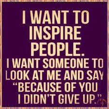 Trying to make a difference one step at a time. Following my dream to inspire.