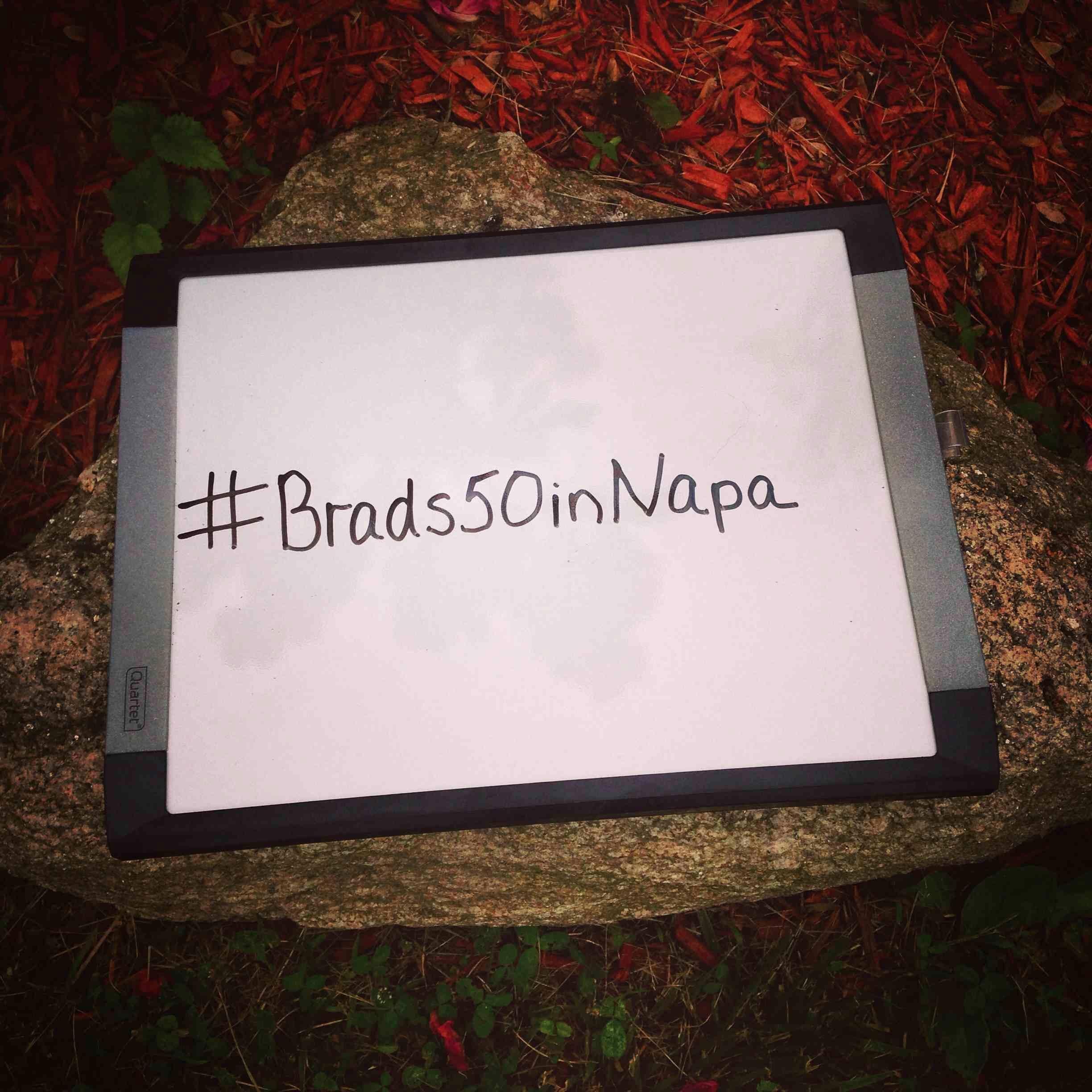 Boy, are we excited to spend Brad's birthday in Napa! Tweet with us about Brad, the trip, wine, trees and well, just about anything else you want!