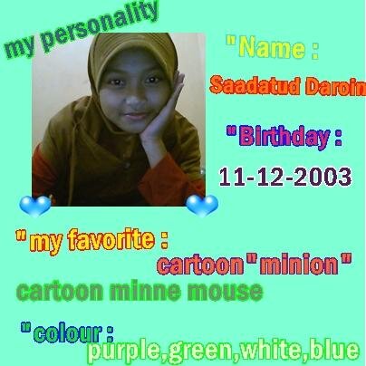 saadatuddaroin2's profile picture. My name is :
  SAADATUD DAROIN ...