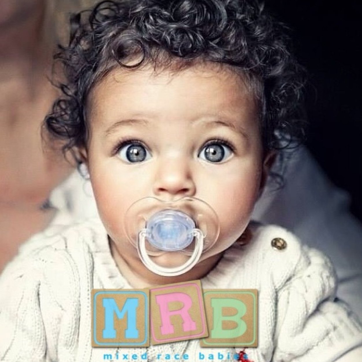 mixed race newborn baby