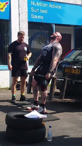 Former Pro mma fighter turned novice strongman
eat big lift big live big
