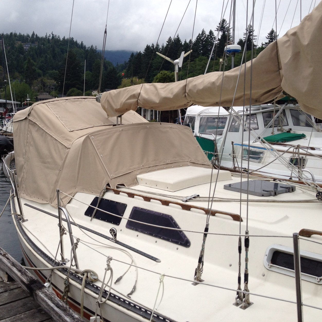 Customs made boat tops & frames.  Marine, automotive, recreational, and contract upholstery.  

Patio furniture covers, bbq covers.... And more!