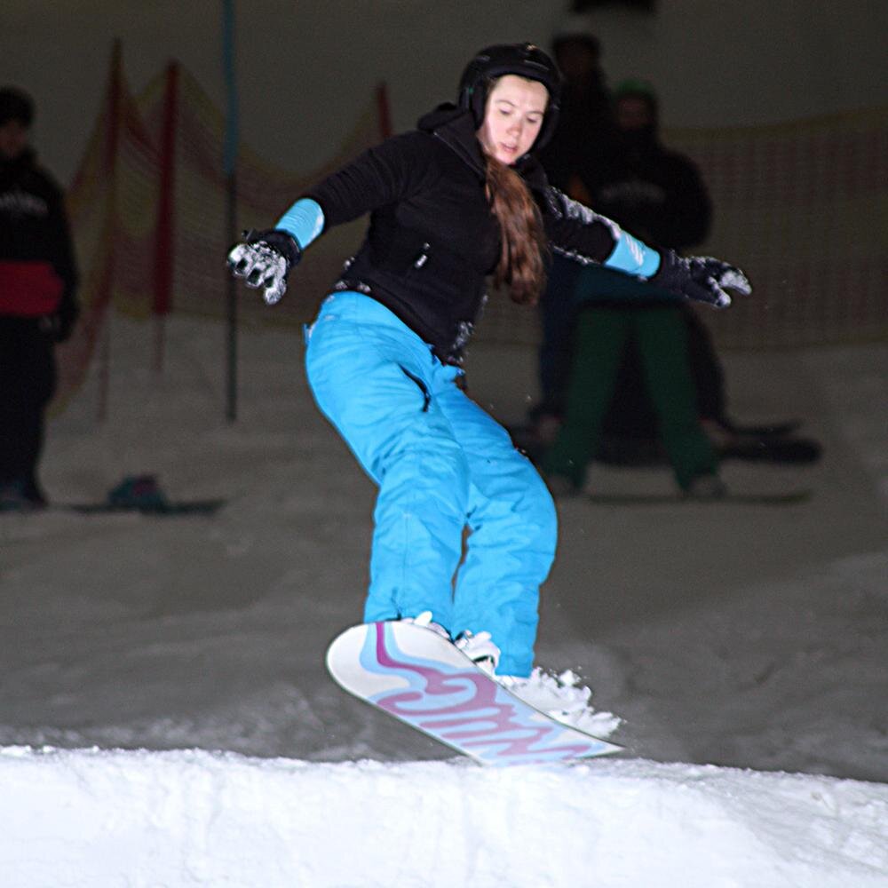 Snowboarding, cycling, ice skating