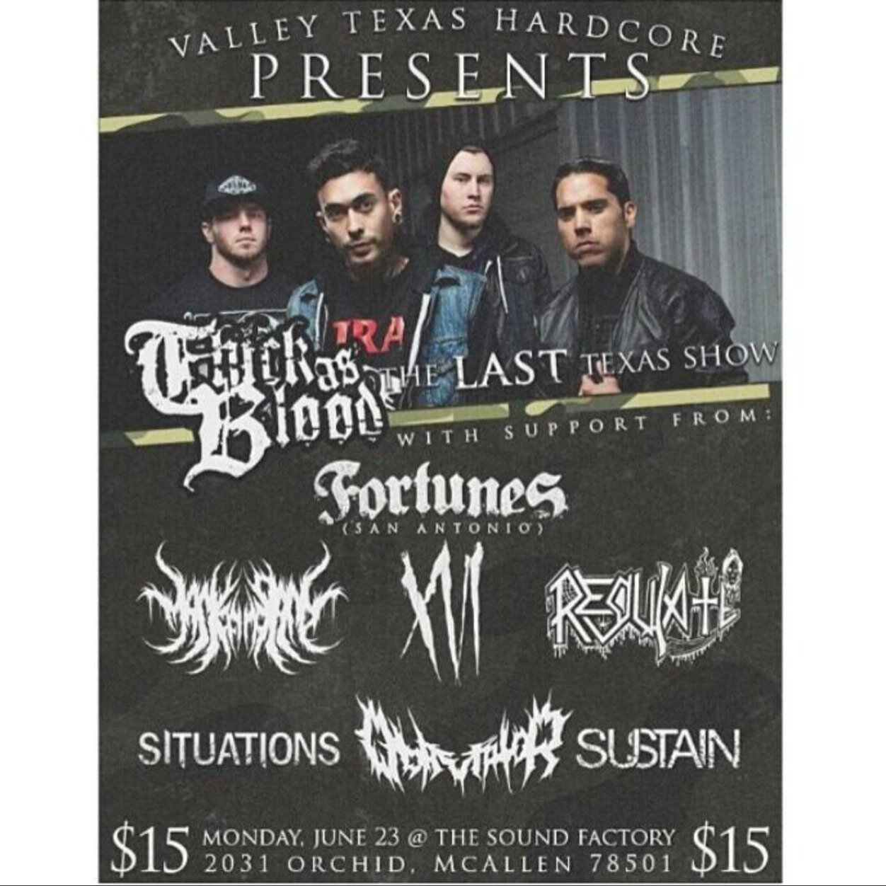 Deathcore band from South Texas. Individual accounts: @joe_joedoom @aSpoonfulOfJose @Drk_Seranade @Tacoshredder