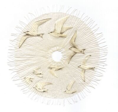 Drawings and Embroidered Paper Structures.