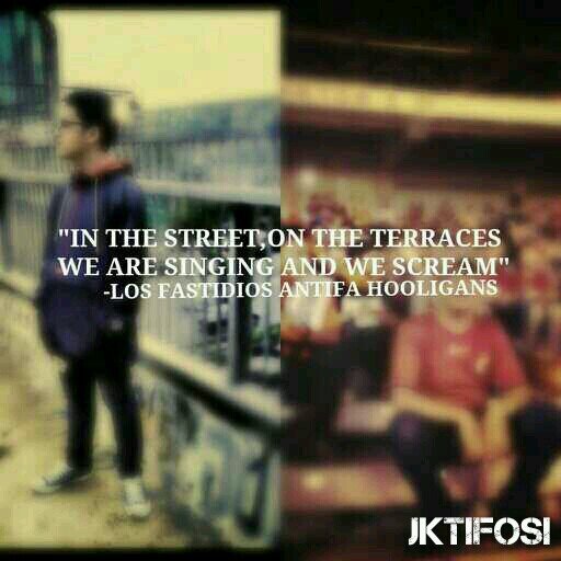 JKTIFOSI's profile picture. Lelaki sulit dipisahkan dengan Sepak
bola dan Wanita. Maka dari itu jangan
pisahkan Aku,Kau dan Kebanggaanku
